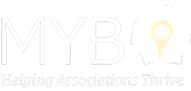 MYB logo in white.